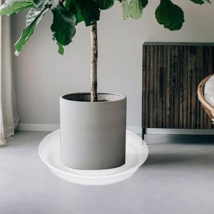 2 Pack of 14 inch Plant Saucer (12.2 Inch Base), 1.7" Depth Tray, Large Deep Garden Plastic Flower Planter Plant Trays for Indoors Outdoor Bath Bath (14", Clear)