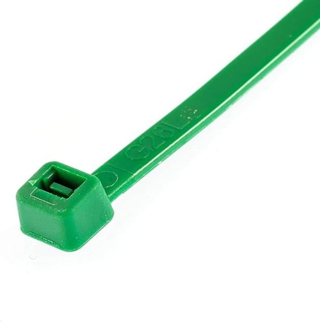 GTSE 4 Inch Green Zip Ties, 100 Pack, 18lb Strength, UV Resistant Nylon Small Cable Ties, Self-Locking 4" Tie Wraps