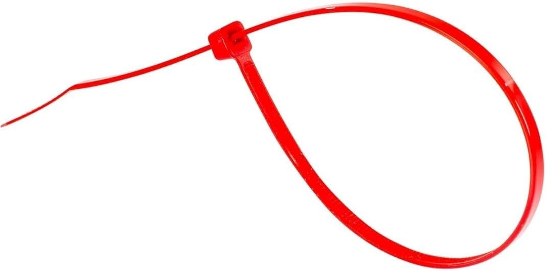 GTSE 8 Inch Red Zip Ties, 100 Pack, 18lb Strength, UV Resistant Strong Nylon Cable Ties, Self-Locking 8" Tie Wraps