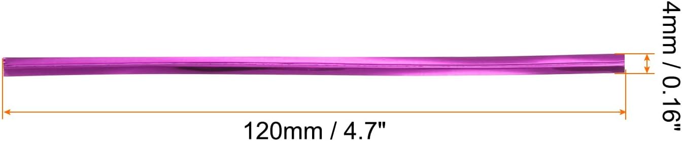 HARFINGTON 800pcs Bag Twist Ties 4.7" Reusable Plastic Metallic Twist Ties Wire Cable Ties for Party Bread Candy Cake, Pink