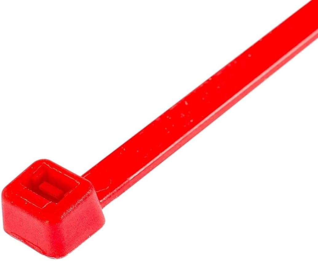 GTSE 8 Inch Red Zip Ties, 100 Pack, 50lb Strength, UV Resistant Strong Nylon Cable Ties, Self-Locking 8" Tie Wraps