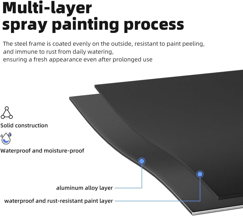 2-Tier Metal Plant Stand - Indoor/Outdoor Aluminum Shelf with Universal Wheel - Aesthetic Display Rack for Multiple Plants - Ideal for Lawn, Garden, Balcony, and Patio
