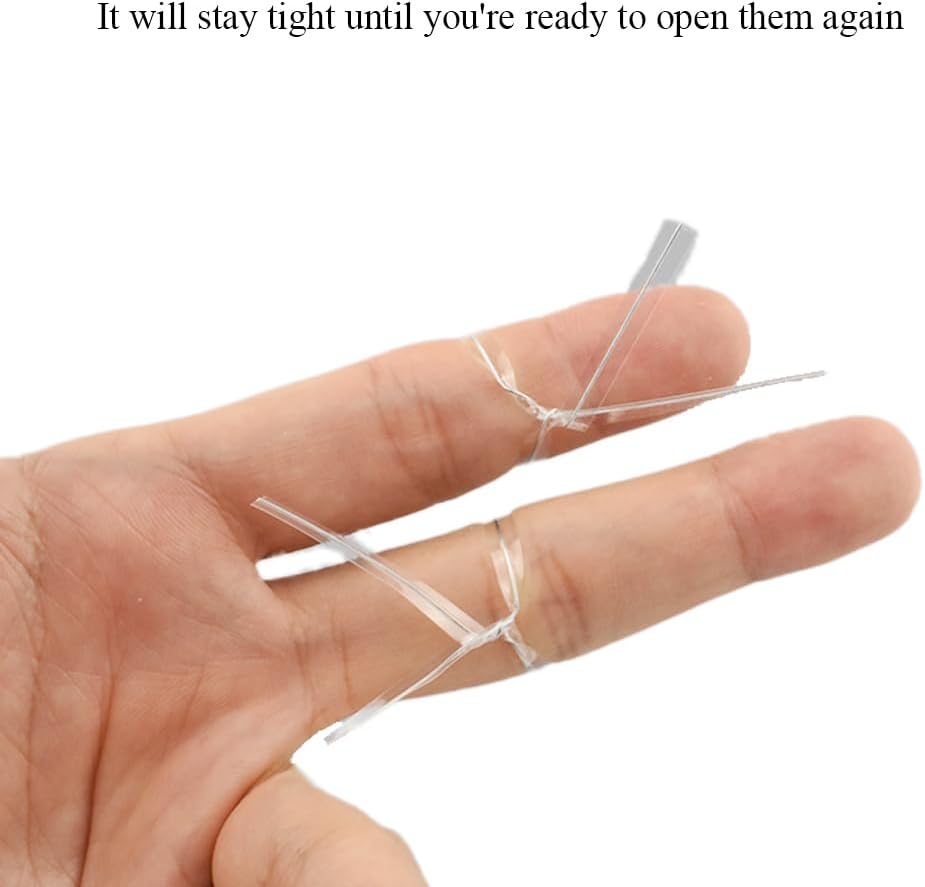 HAHIYO 300Pcs 8inches Cear Metal Twist Ties Bread Candy Coffee Bag Ties Plant Garden Twist Ties for Cellophane Treat Bags Gift Wraping Bags Plastic Bags Halloween Party Cake Present Art Crafts