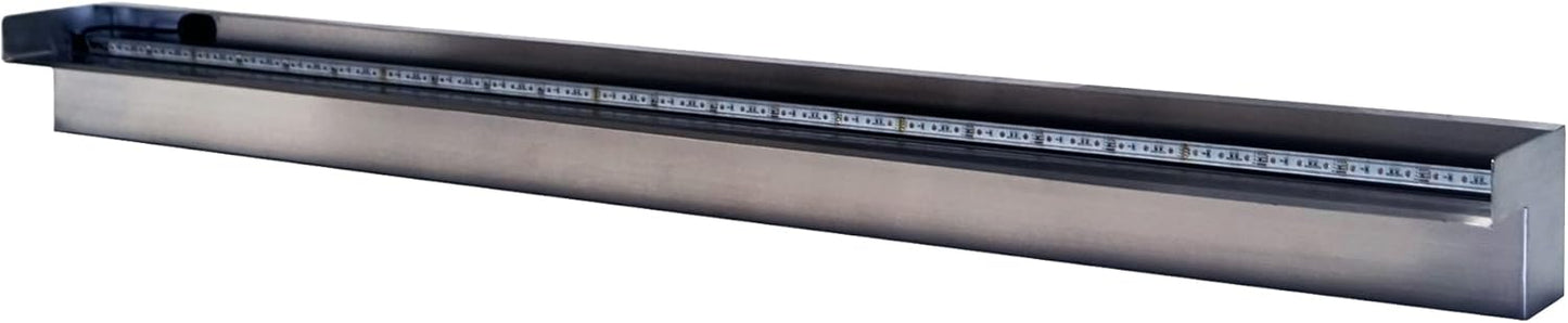 HALF OFF PONDS Steel Elegance 60" Color Changing Lighted Stainless Steel Spillway - STE60CC-HOP