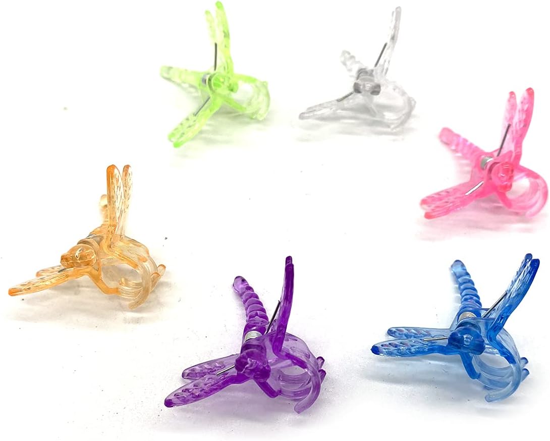 30Pcs Colorful Dragonfly Orchid Clips, Garden Plant Vine Support Clips Flower Clips