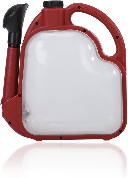 3L Foldable Transparent Plastic Watering Can, 0.8 Gallons, Long Spout, Ergonomic Compact Design, Ideal for Indoor and Outdoor Gardening.(Maroon)