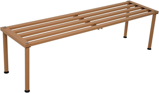 Metal Plant Stand, Rust-proof Aluminum Display Rack, Plants Display Stands Decoration Racks for Living Room Garden Balcony Patio (Wood Color, 42.5Inch Tall Leg)