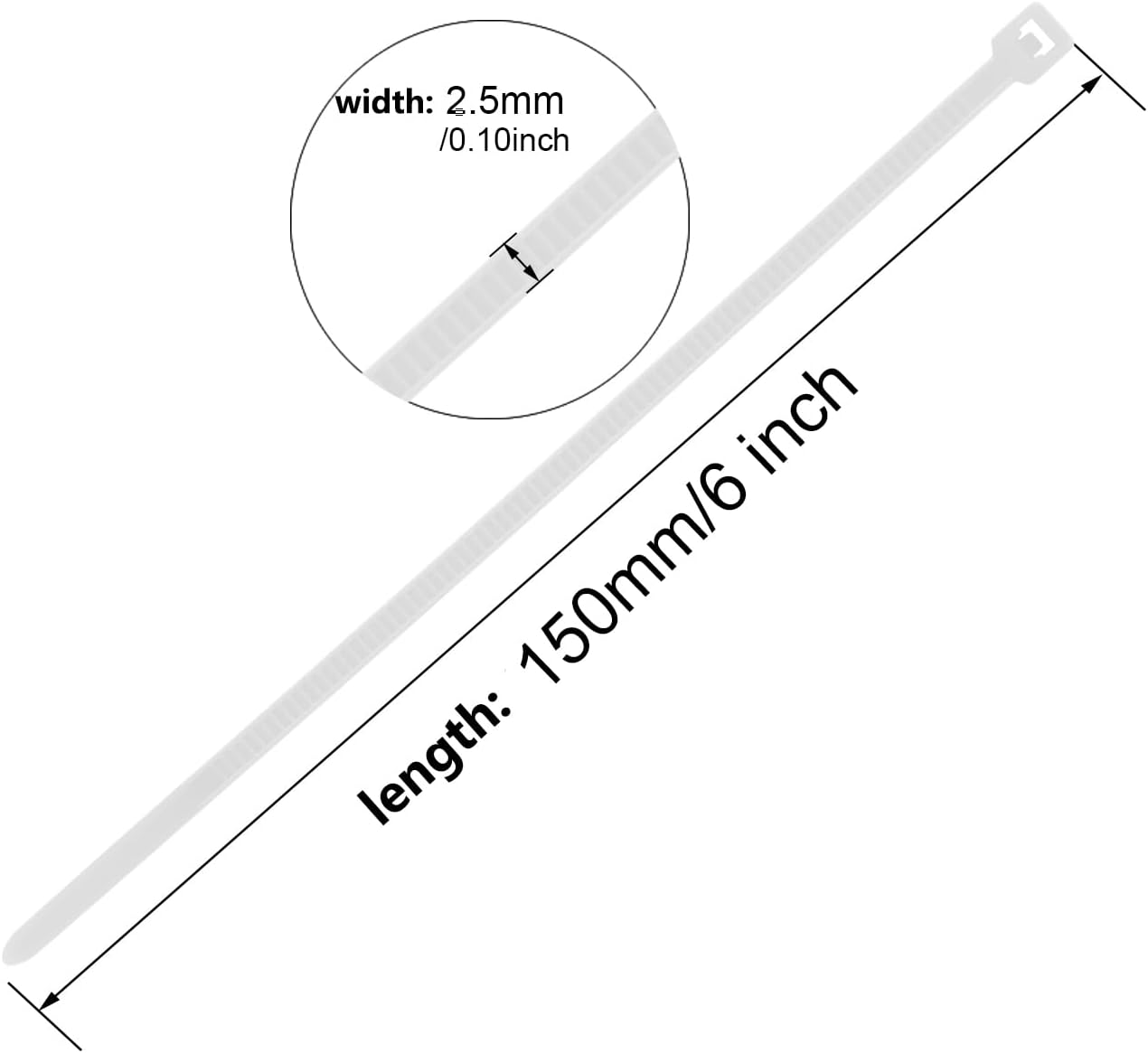 6 Inch Red Zip Tie 1000 PCS, 18 Lbs - Small to Medium Zip Tie, Nylon PA66 UV Resistant Cable Tie for Indoor and Outdoor Use - Ideal for bundling and securing objects