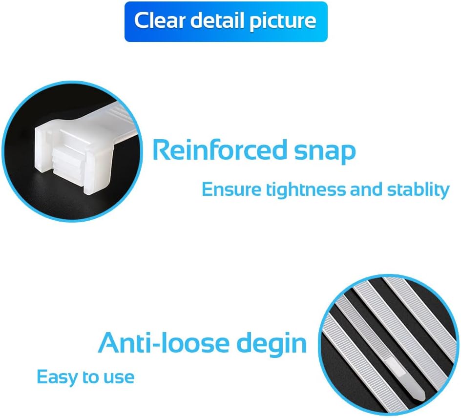 1000pcs 12Inch Nylon Zip Ties, 50 Pounds Tensile Strength,White Cable Tie,Industrial Grade,UV Resistant,Heavy Duty,for Home,Garden Trellis,Office,Garage and Workshop