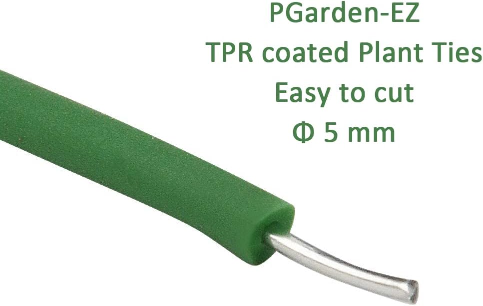 Green Soft Twist Tie Plant Tie Flexible TPR Garden Supply, for Tomatoes Roses Vines Organizing(16.4 feet/ 5 Meters)…, 16 feet