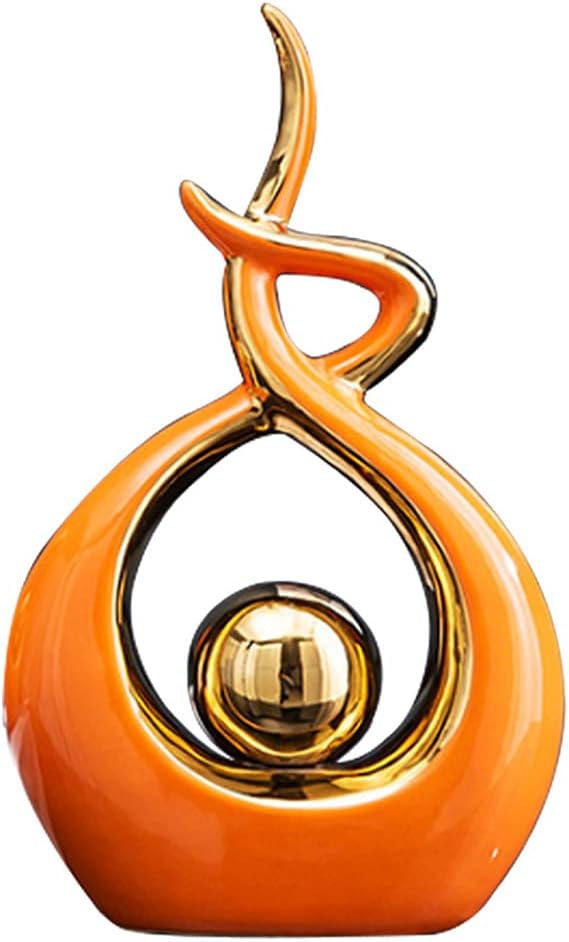 Norrclp Home Decor Modern Abstract Art Ceramic Statue Table Decorations for Dining Room Living Room Office Centerpiece