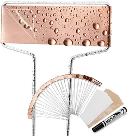 25PCS Copper Metal Plant Tags Plant Labels with 50Pcs Labels, Rainproof PET Film & Permanent Pen, 6.1 inch Weatherproof Banner Garden Markers, Marking Protection Seedling Signs Nursery Tags