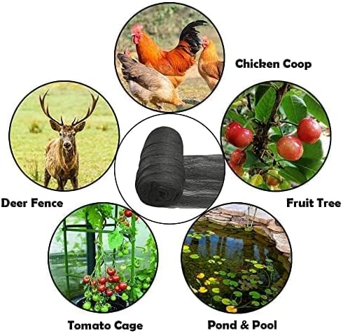Meanchen Bird Netting for Garden 25x25Ft, 1/2" Mesh Garden Netting,Heavy Duty Deer Netting,Protect Vegetable Plants and Fruit Trees,Garden Mesh Fence for Blueberry Bushes.