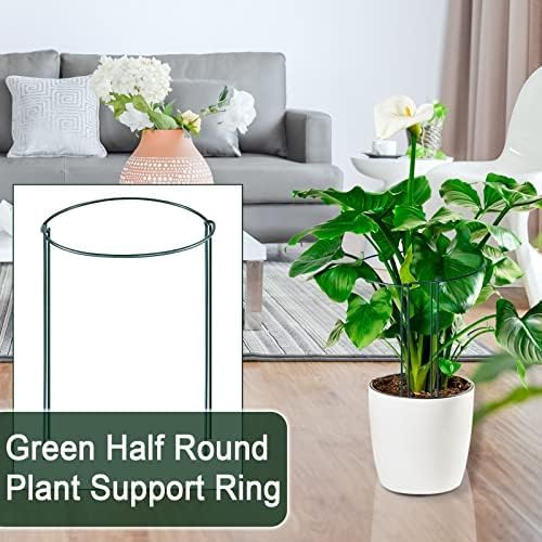 12 Pack Plant Support Stakes, Metal Peonies Cages and Supports, Peony Cage, Plant Support Ring, Garden Plant Support for Ourdoor Plants, Rose, Peony,Tomato, Hydrangea Vine Plant 10" W x 16" H