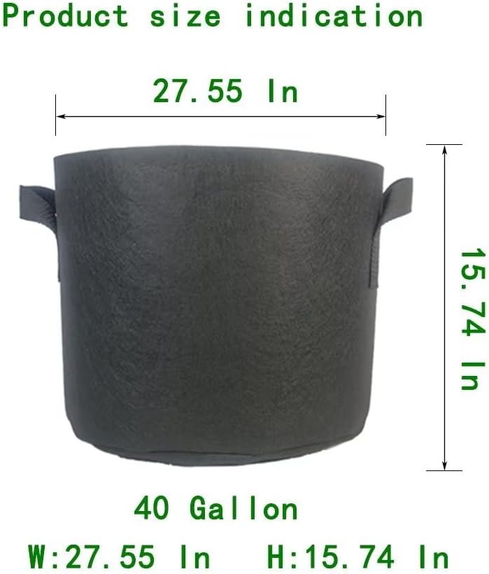 3-Pack 40 Gallon Grow Bags Large Pots for Plants Outdoor with Handles