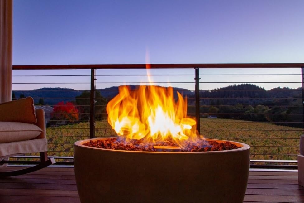 25" Inch Brass Jet Burner for Round & Square Fire Pit - Natural Gas or Propane Fire Pit Fireplace - Premium Fire Pit Burner for Outdoor (25" Inch, Propane)