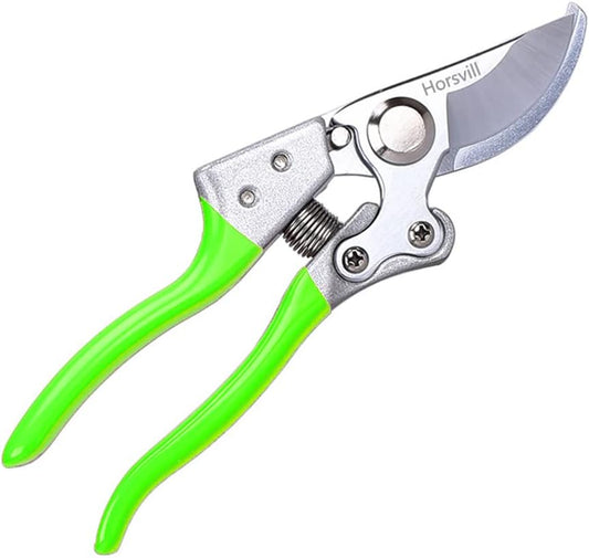 Garden Shears, Japanese Pruning Shears for Heavy Duty, Flowers Herbs Grapes Plant and Branch Cutters, Clippers, Trimmers, Scissors (Green)