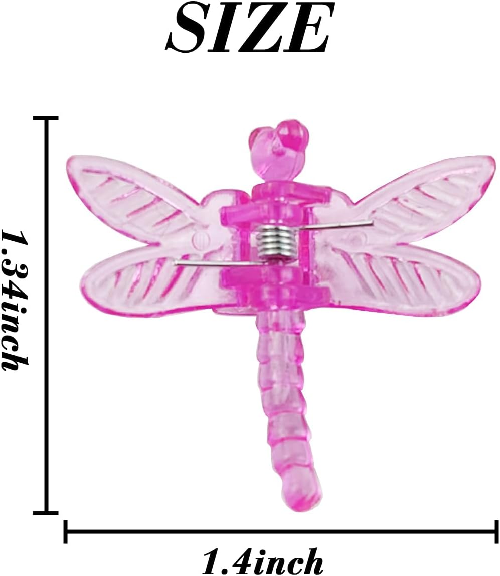 GXXMEI 70PCS Butterfly Orchid Clips Colorful Dragonfly Garden Plant Clips Portable Daisy Garden Flower Plant for Support Flower Orchid Vine