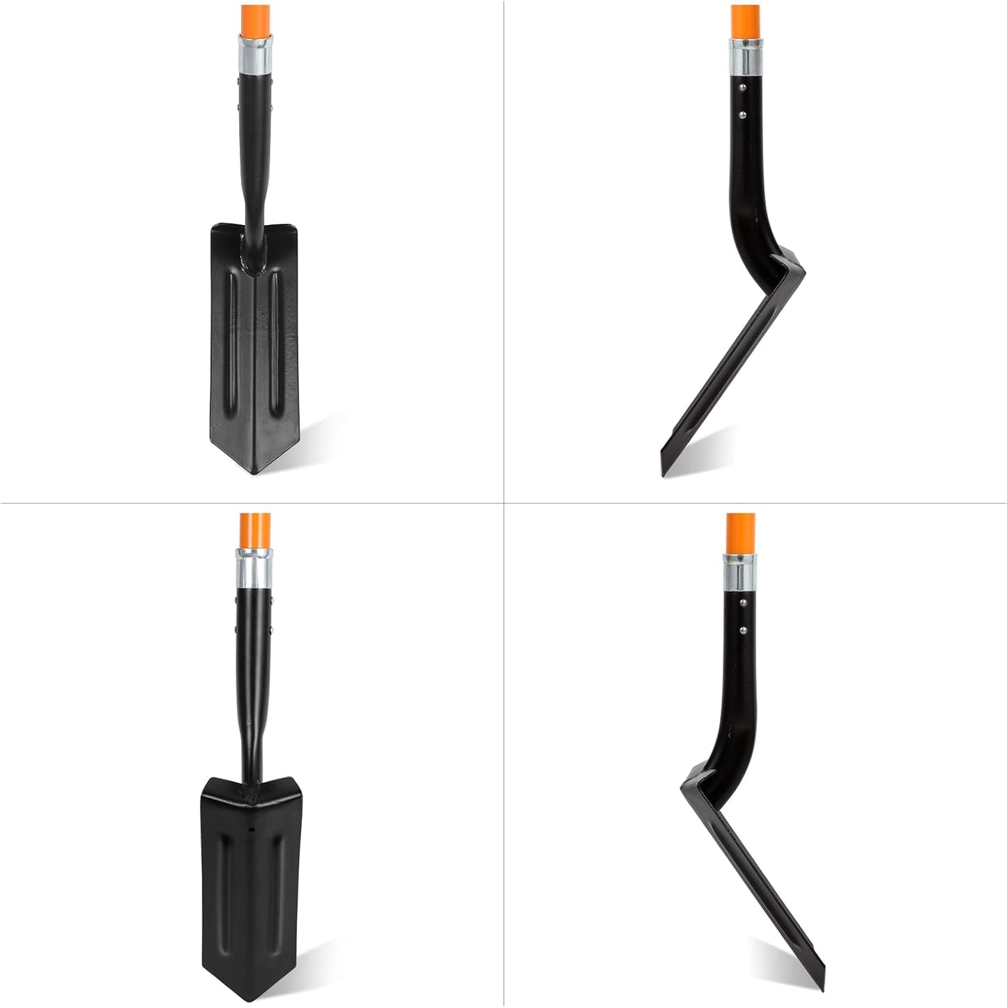 Trench Shovel for Digging, 4-Inch Trenching Shovel with Fiberglass Handle, 56 Inches