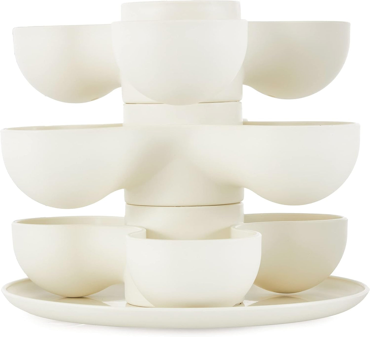 The HC Companies 8" Premium Plastic Pixie Planter 8.27"x8.27"x8" in Vanilla Bisque Color