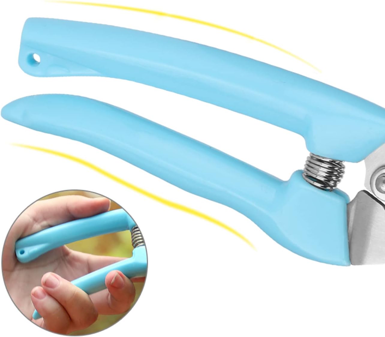 Curve Gardening Scissor with Sharp Stainless Steel Blade Garden Shears for Cutting Flowers Trimming Plants of Yard Florist Flower Rose Herb Hedge Bonsai and Fruits Picking (Black Handle)