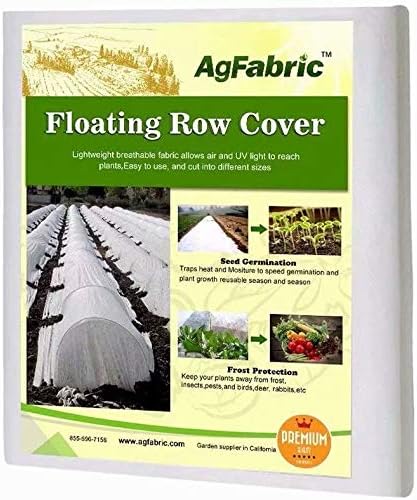 Agfabric Warm Worth Roll Heavy Floating Row Cover&Plant Blanket 0.9oz 7'x100' for Frost Protection,Harsh Weather Resistance& Seed Germination,White