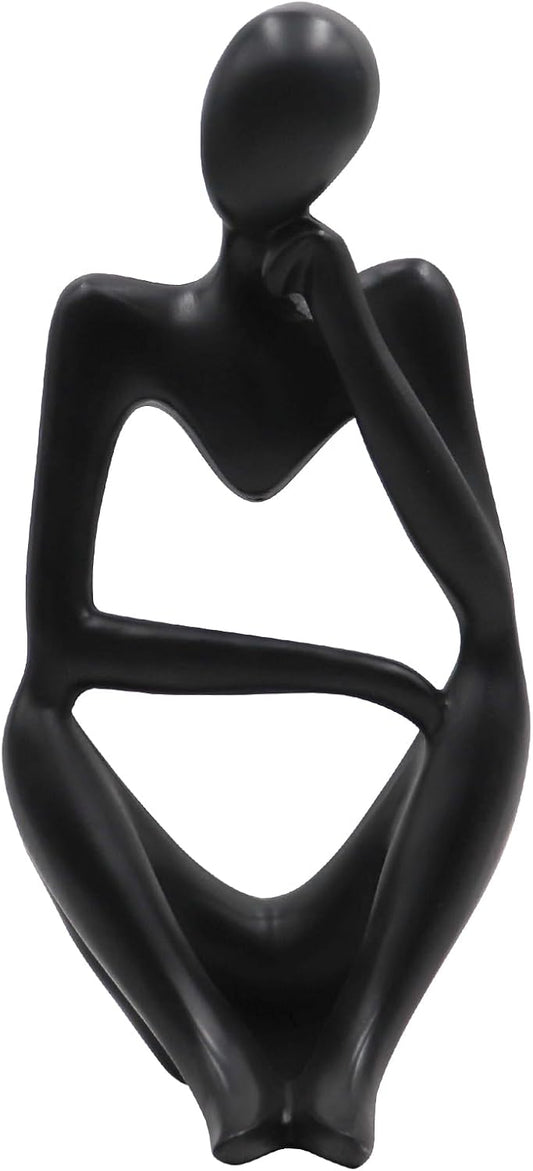 Thinker Statues and Sculptures, Resin Black Thinker Statue Ornaments, Abstract Style Sculptures, Housewarming Gifts, Housewarming Decorations, Living Room Dining Desk Decorations