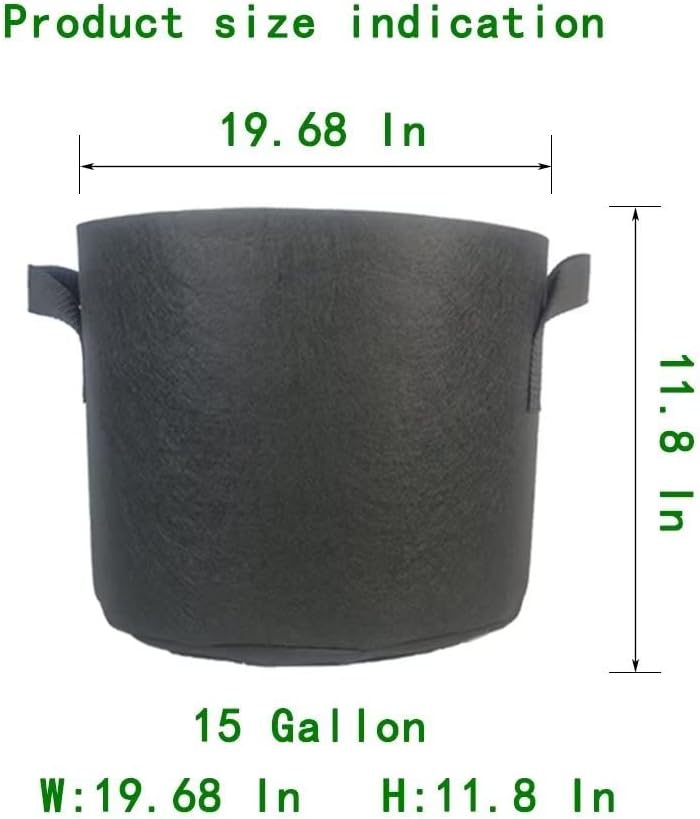 15 Gallon Grow Bags Garden Bags 3-Pack Planting Pots with Handles