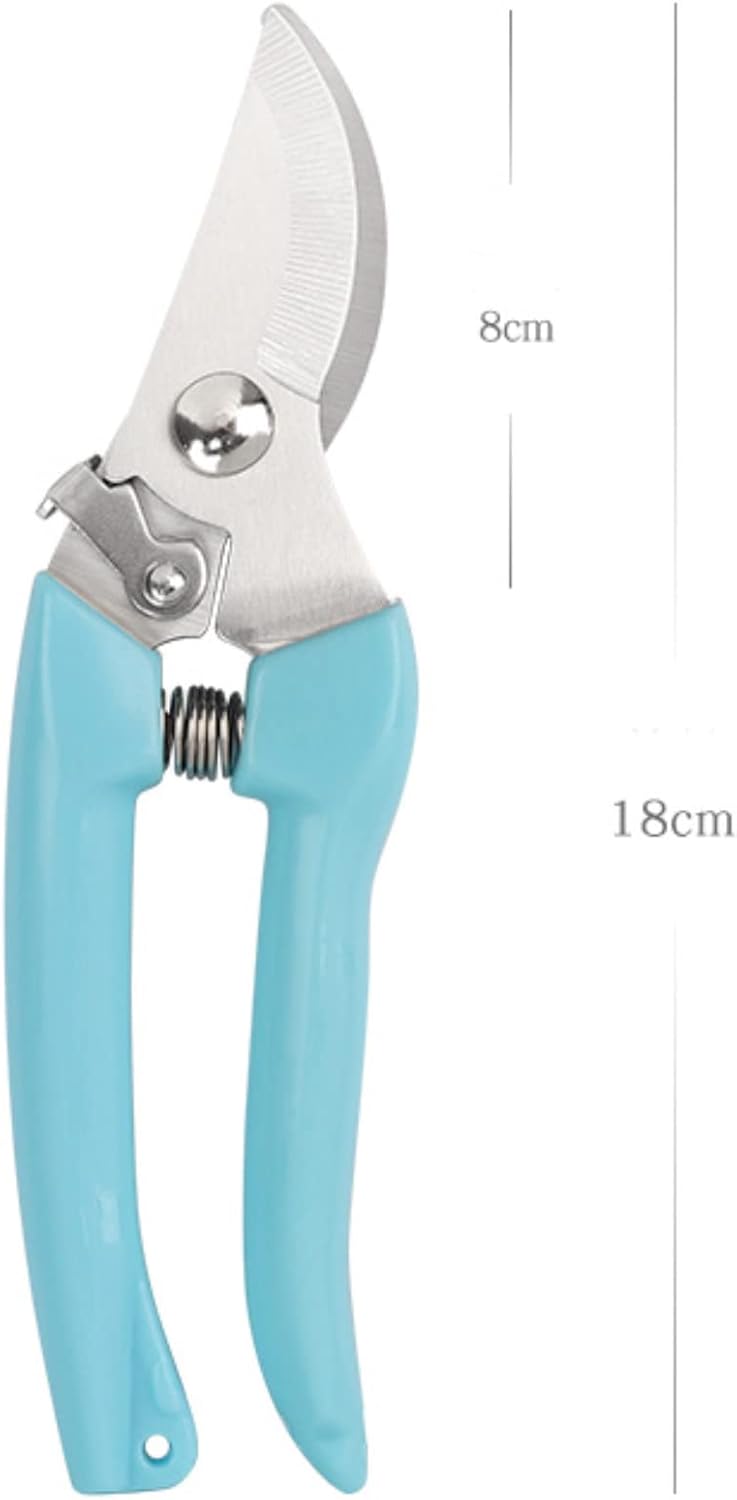 Curve Gardening Scissor with Sharp Stainless Steel Blade Garden Shears for Cutting Flowers Trimming Plants of Yard Florist Flower Rose Herb Hedge Bonsai and Fruits Picking (Red Handle)