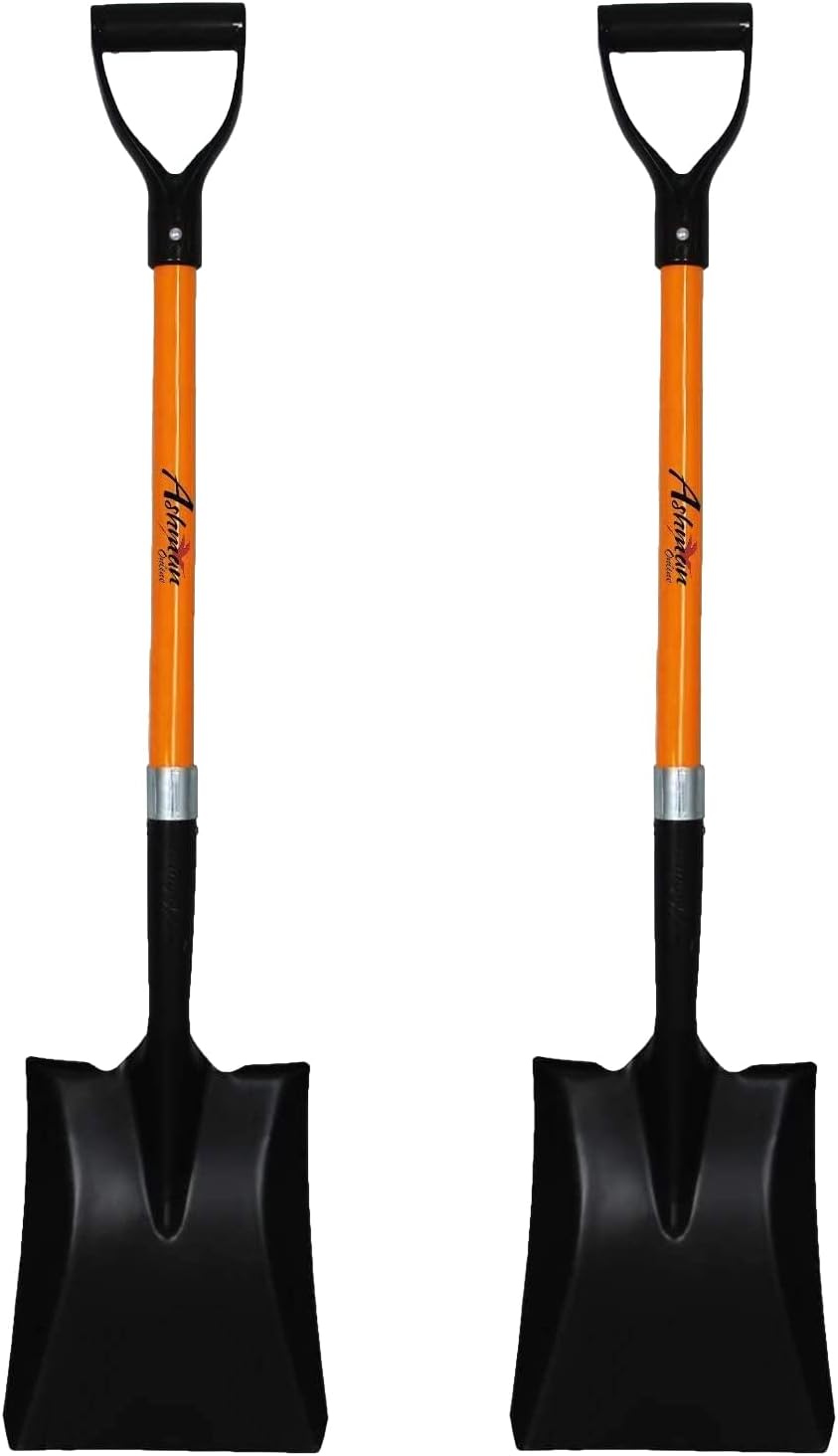 Ashman Transfer Shovel (2 Pack) – 41 Inches Long D Grip with Durable Handle – A Premium Quality Multipurpose Shovel for Heavy Duty Construction, Farming, and Outdoor works, Gardening, Landscape works.