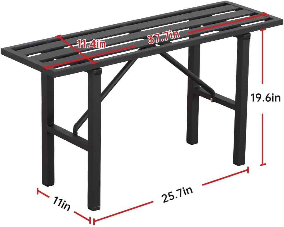 Plant Stand - Indoor/Outdoor Extra-Sturdy Aluminum Plant Stand with 300 LBS Capacity, L37.8 x W11.4 x H19.7 inch – Ideal for Patios, Gardens, Living Room Decoration