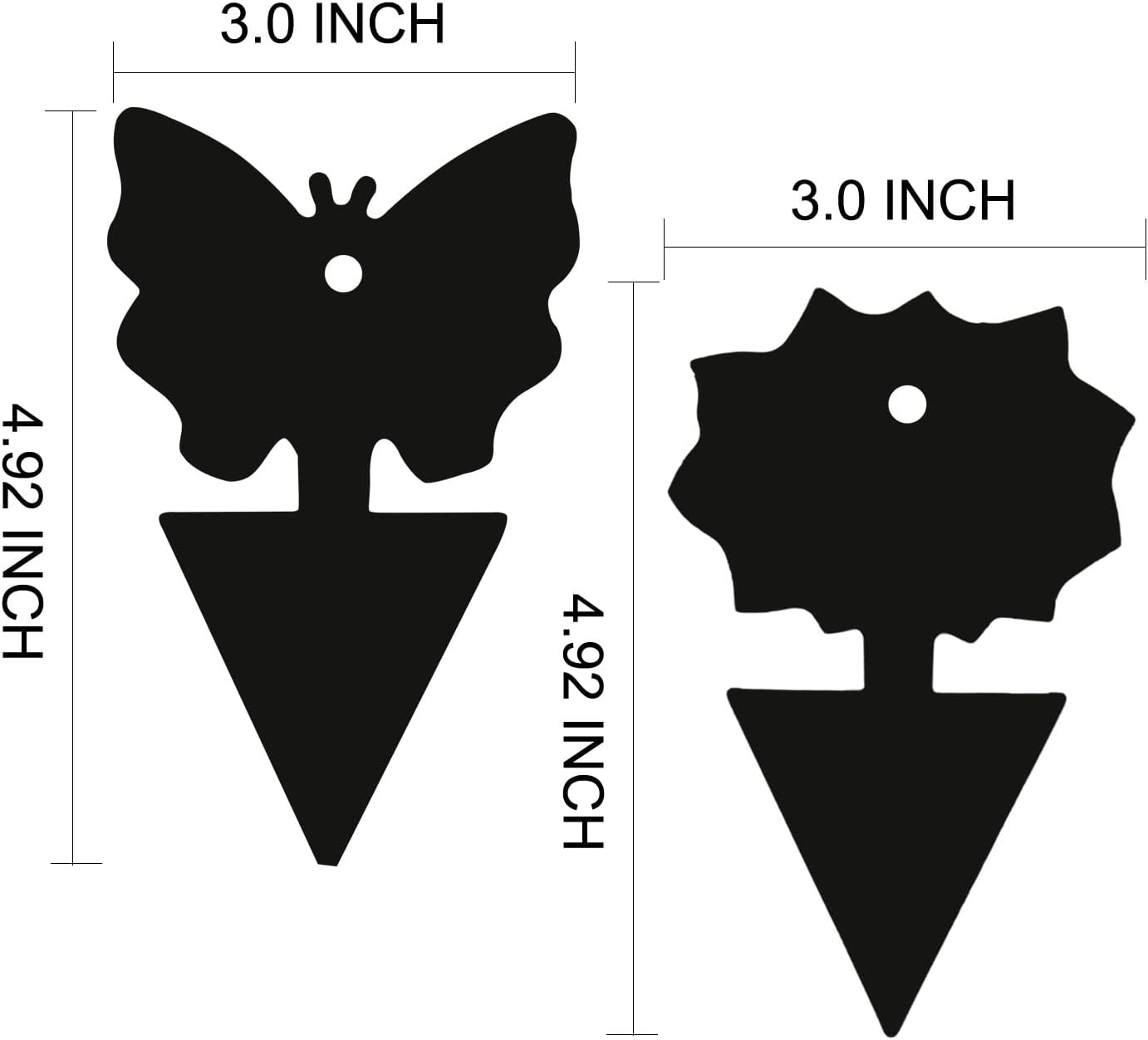 USKICH Sticky Traps Gnat Killer Fruit Fly Traps Non-Toxic and Odorless Fungus Gnat Traps Insect Traps Black Sticky Trap for Indoor and Outdoor Plants（48Pcs Black）