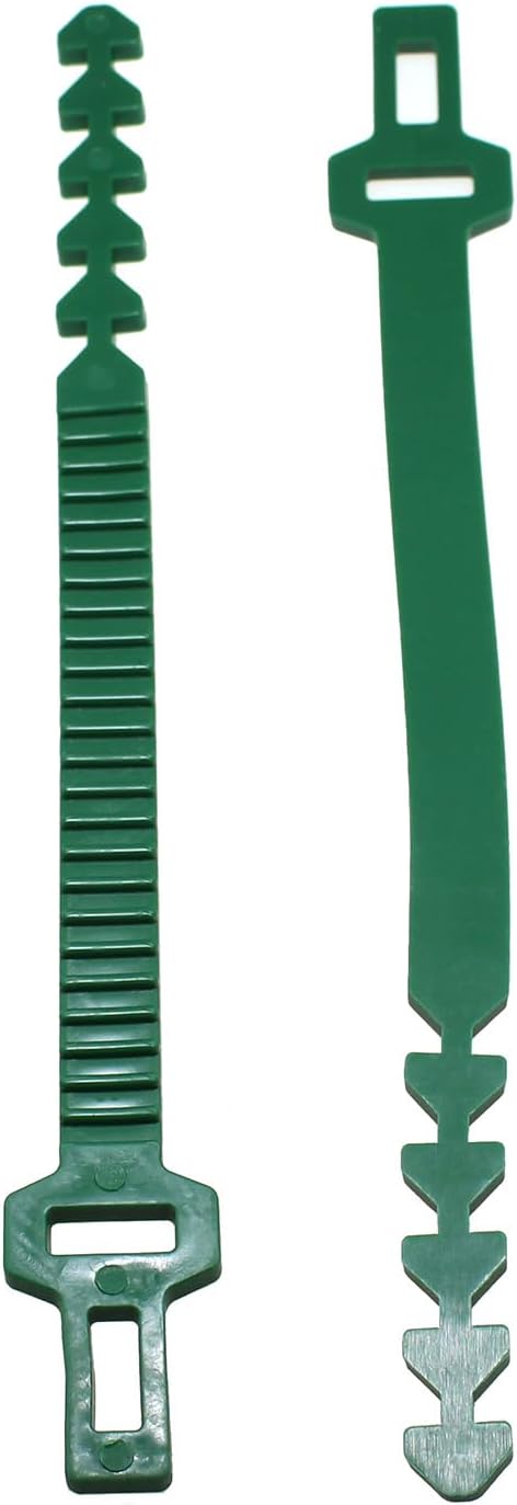 8PCS 9.45 Inch Green PP Stump Support Strip Heavy Duty Adjustable Interlock Garden Plants Shrub Ties for Gardening Pots Nurseries