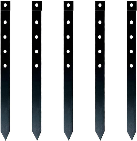 60Pcs Metal Garden Landscape Edging Stakes,Black, 10inch anchoring Stakes Landscape Anchoring Spikes for Terrace Board, Grass Barrier, Landscape Edging Coil, Garden Liner, Bender Board