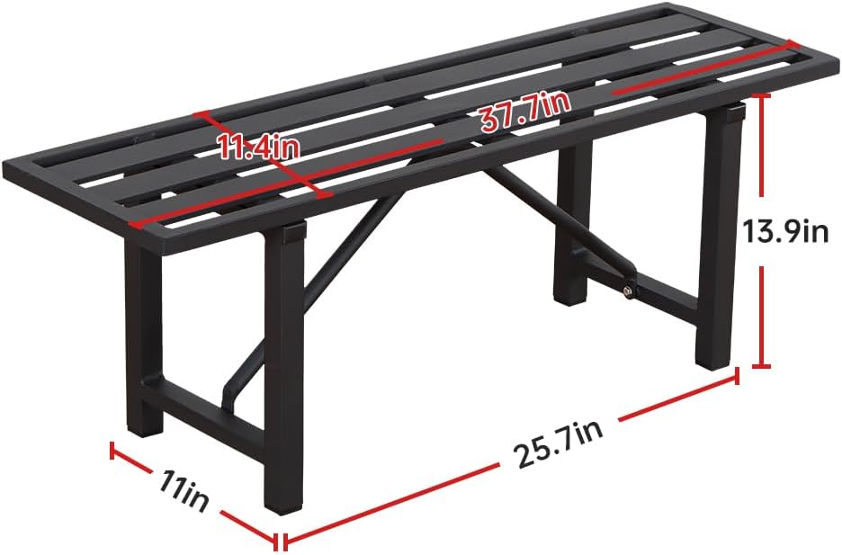 Plant Stand - Indoor/Outdoor Extra-Sturdy Aluminum Plant Stand with 300 LBS Capacity (L37.8 x W11.4 x H13.8 inch)