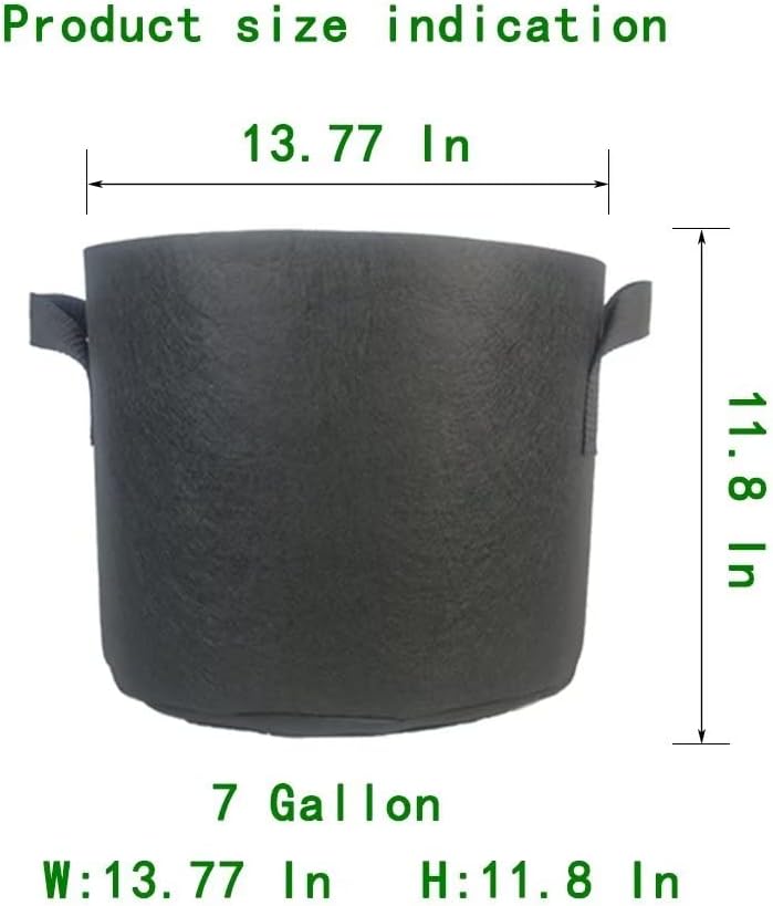 7 Gallon Grow Bags Fabric Pot with Handle 5-Pack Potato Grow Bags