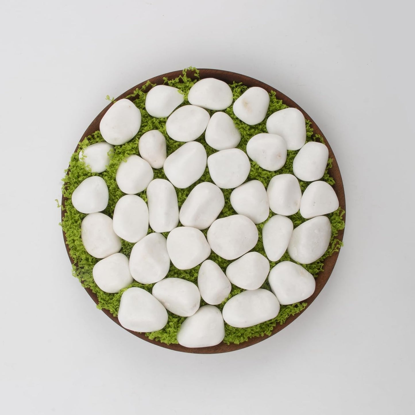 40 lbs White Polished Landscape Stones, 0.5-1 Inch Decorative Rocks for Gardens, Pathways, Pots, Vase Fillers, Aquarium Decoration, Glass Containers, and Yard Borde (Pure White, Weight: 40 LB)