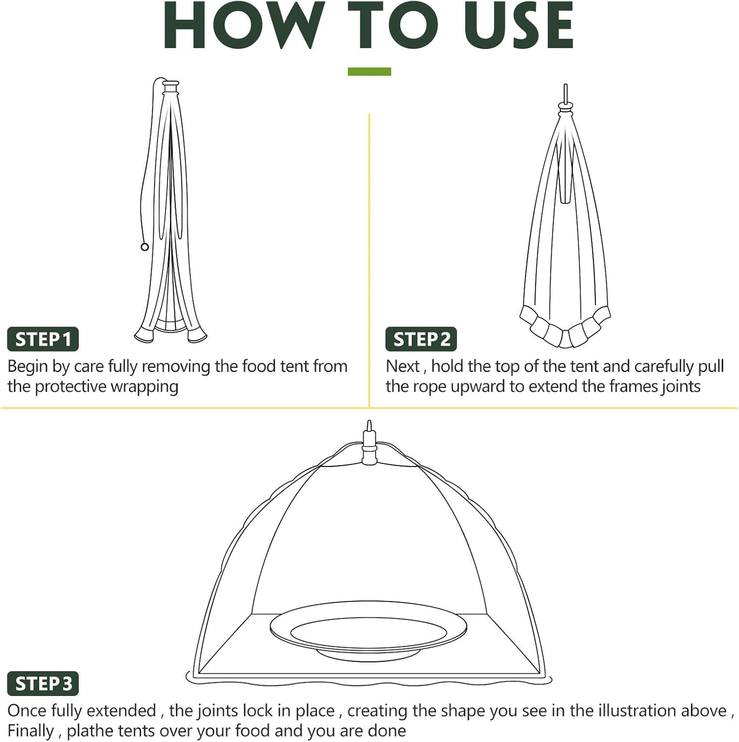 Sawysine 4 Pack Mesh Plant Cover Reusable Screen Cloche Dome Plant Protector Tent Collapsible Umbrella for Outdoor Garden Greenhouse Vegetable Flowers Strawberry from Animals(15 x 15 Inch,Green)