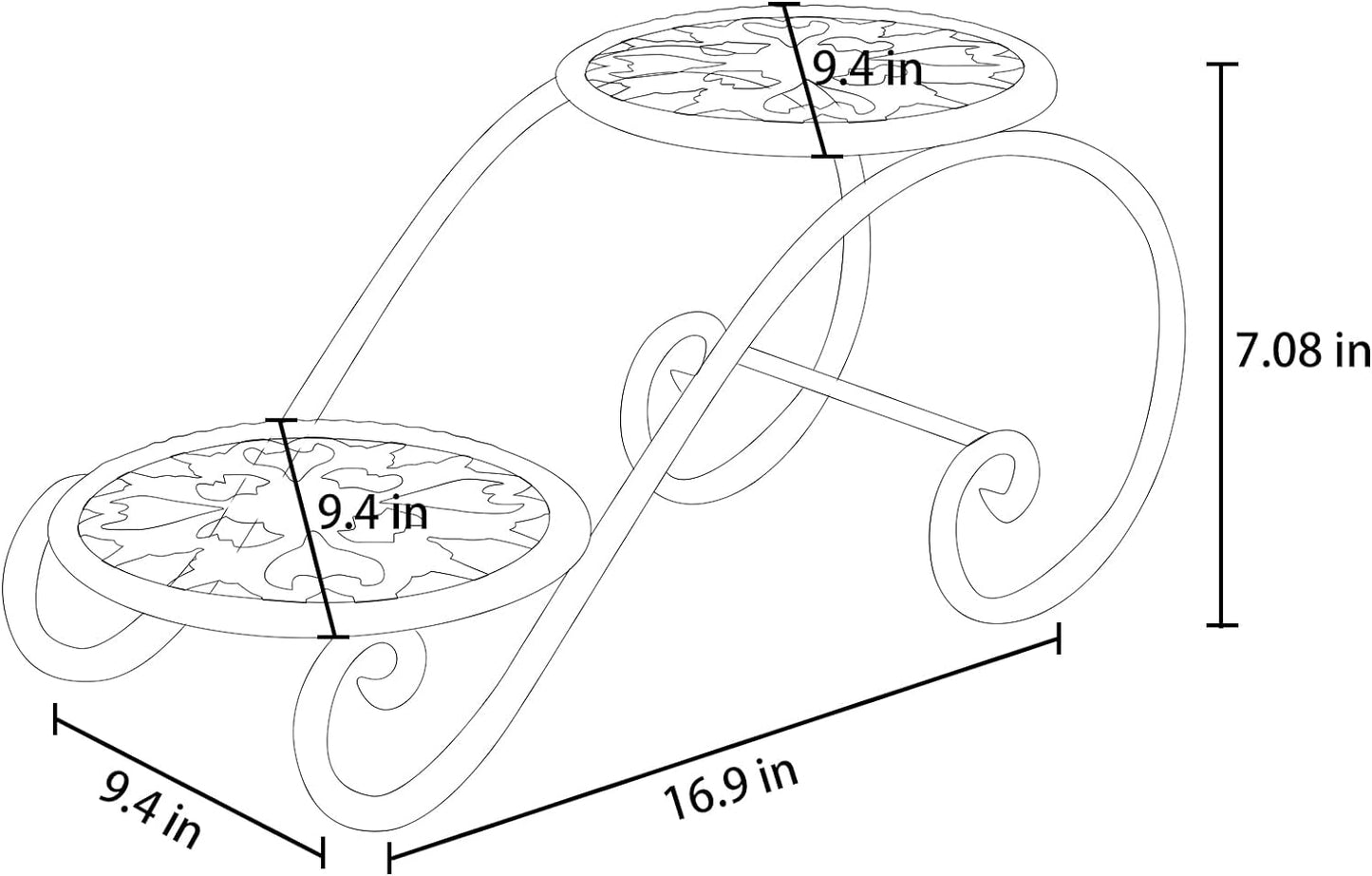 2 Tier White Plant Stand for Indoors, Beautiful Appearance And Cute Shape. White 1 Pcs
