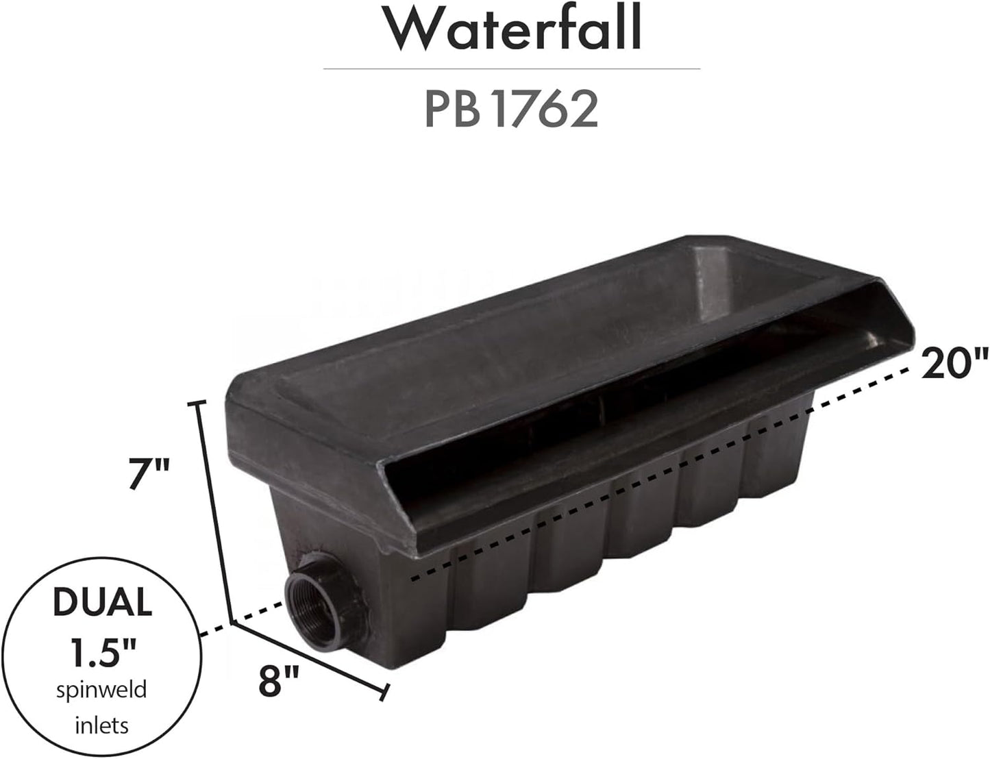 HALF OFF PONDS Pond Free Cascade 4100 Waterfall Kit with 15' x 20' PVC Liner and 4,100 GPH Pump - PVCPMDP4