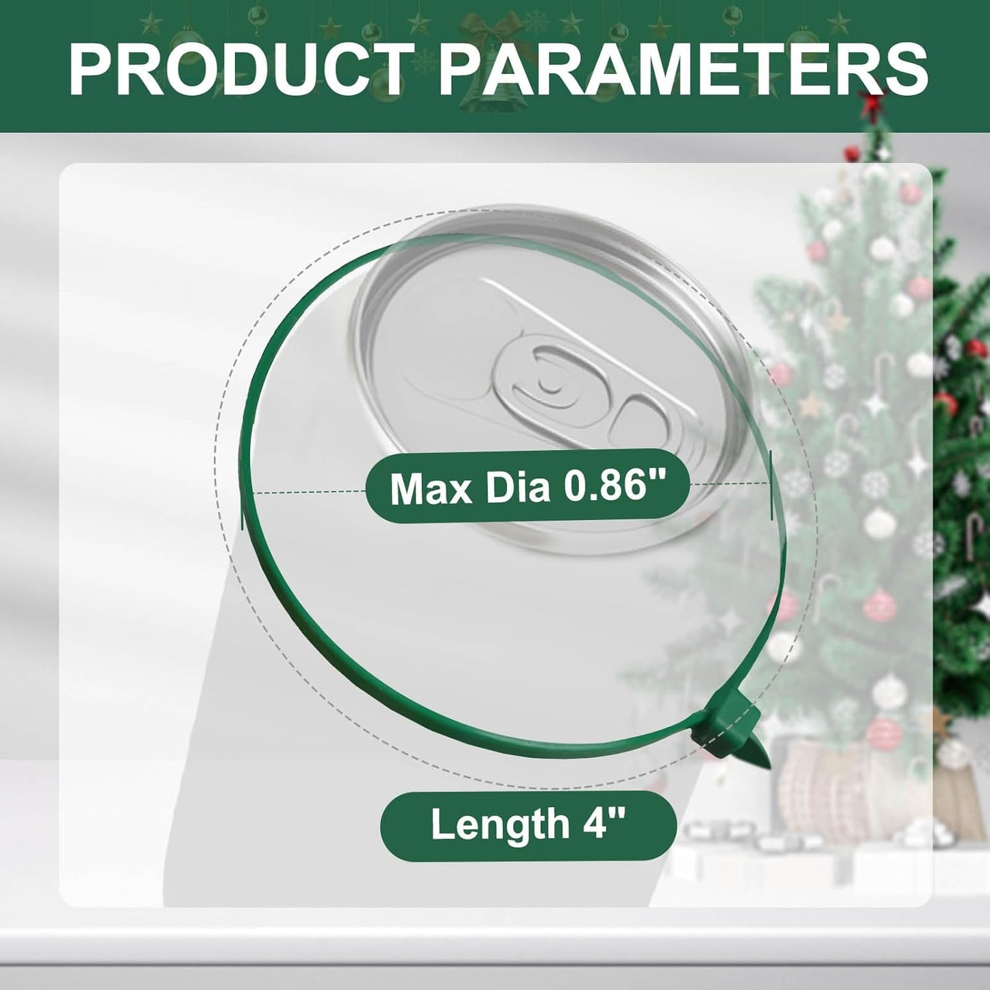 Green Zip Ties 4", 1000 Pack, Cable Ties UV Resistant, Wire Ties 18 lbs Tensile Strength for Garden, Plants, Fence, Holiday Lights, Yakobela