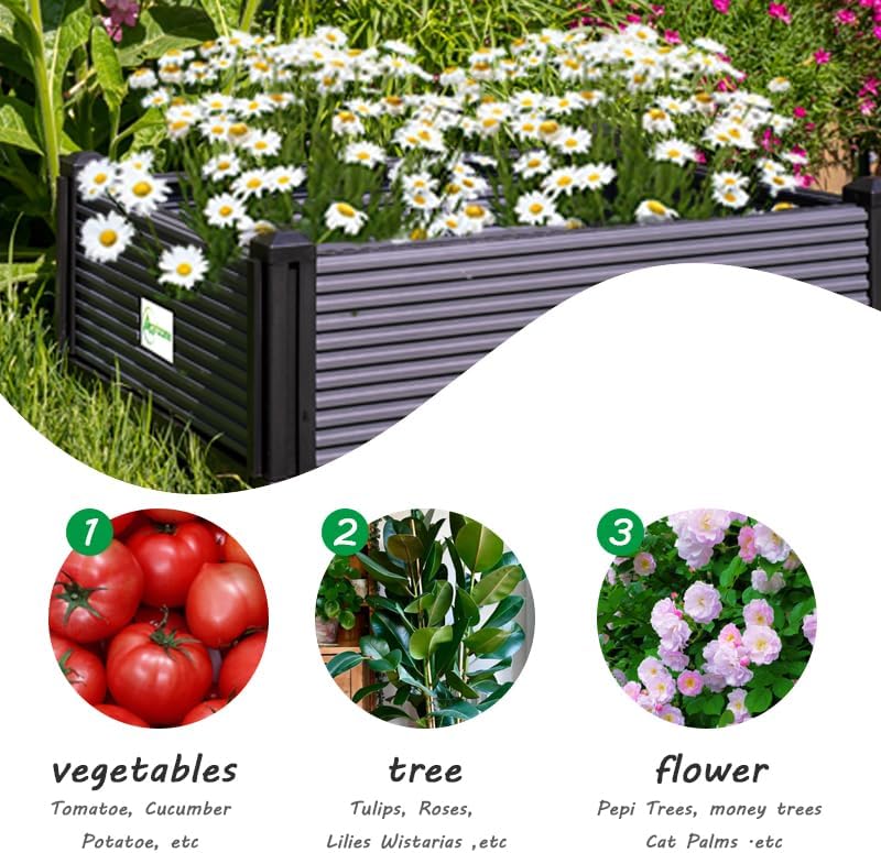 Indoor & Outdoor 2-Tier Stackable Garden Bed – Drainage Planter Box, Thickened for Enhanced Load-Bearing, Great for Veggies, Herbs, Flowers & Entryway Decor(Triple Row)