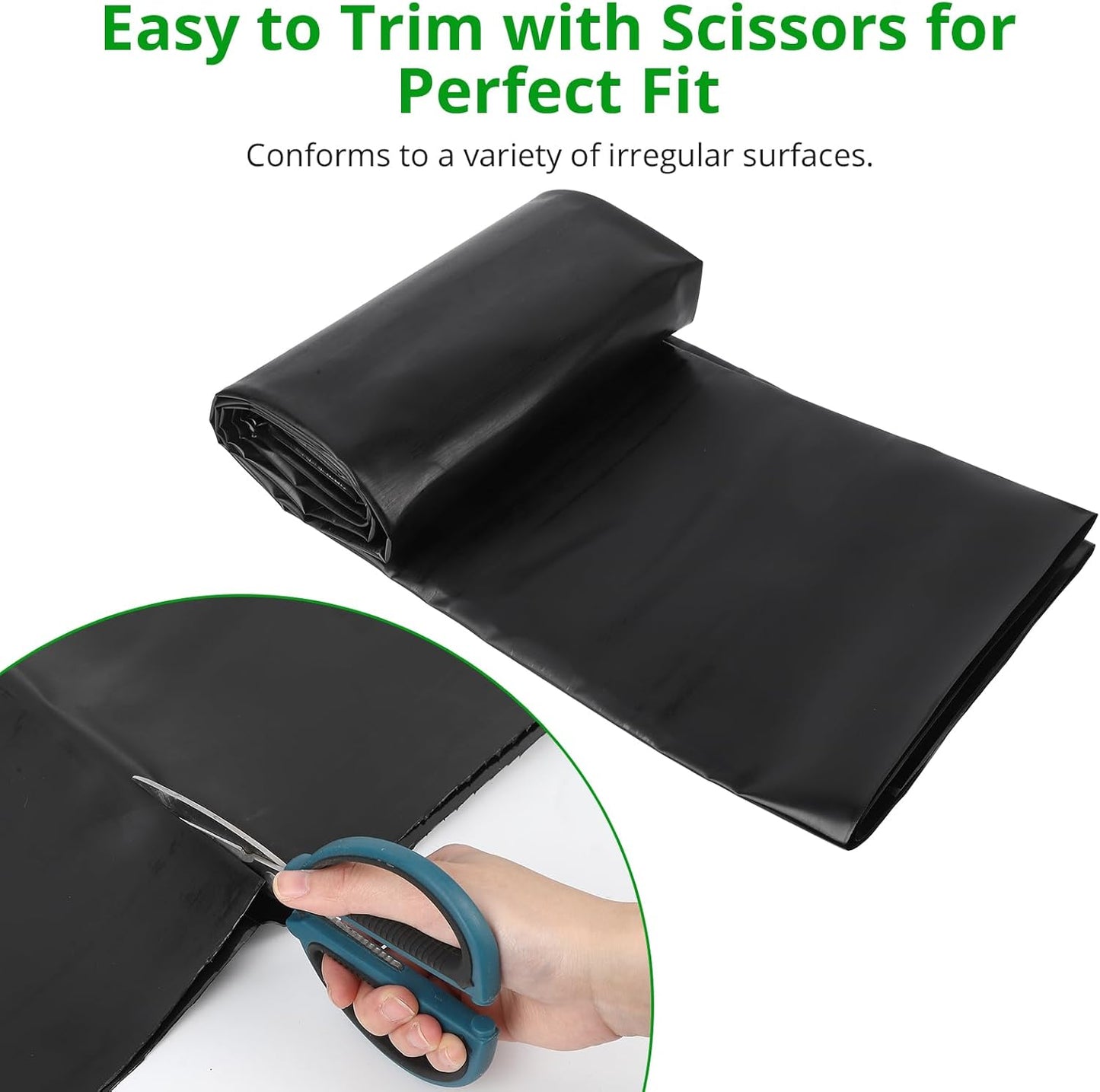 45 Mil EPDM Pond Liner 20x25ft - Fish-Safe Rubber for Outdoor Ponds, Waterfalls, Koi Fish Ponds, Landscaping - Puncture Resistant, UV Proofs, Durable, Flexible Water Barrier