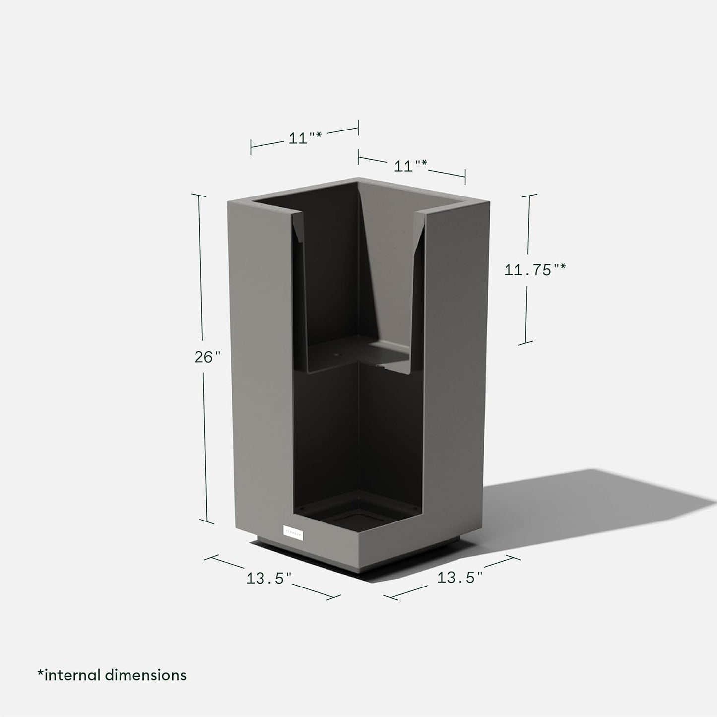 Veradek Block Series Pedestal Planter - Tall Planter for Indoor or Outdoor Front Porch | All-Weather Use with Removable Insert Bucket | Modern Décor for Flowers, Tall Trees, Faux Plants