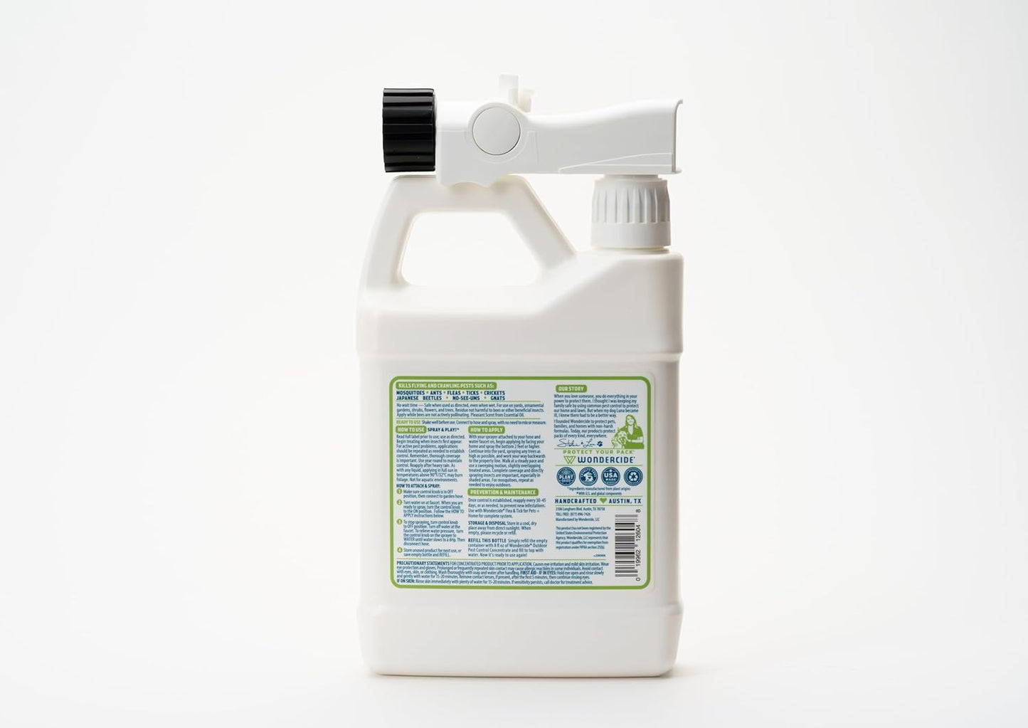 Wondercide - Outdoor Pest Control Spray with Natural Essential Oils - Mosquito, Ant, Insect Repellent, Treatment, Killer - Safe Around Pets Kids 32 oz