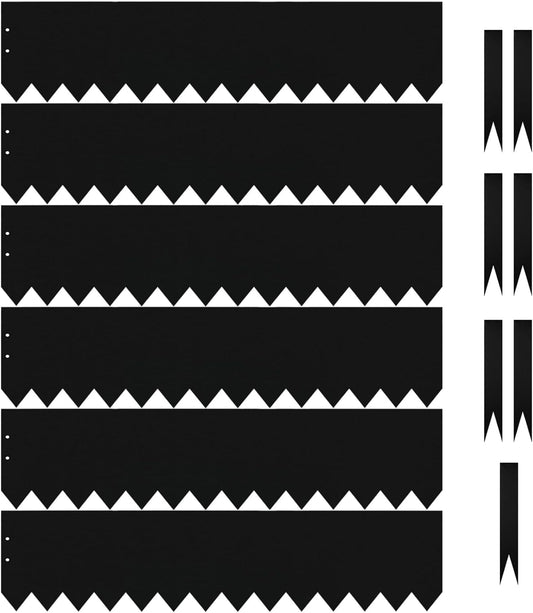 8 Inch Metal Landscape Edging, 6 Pack Heavy Duty Galvanized Steel Garden Edging,Steel Landscape Edging with 7 Clips for Lawn, Pathway, Yard