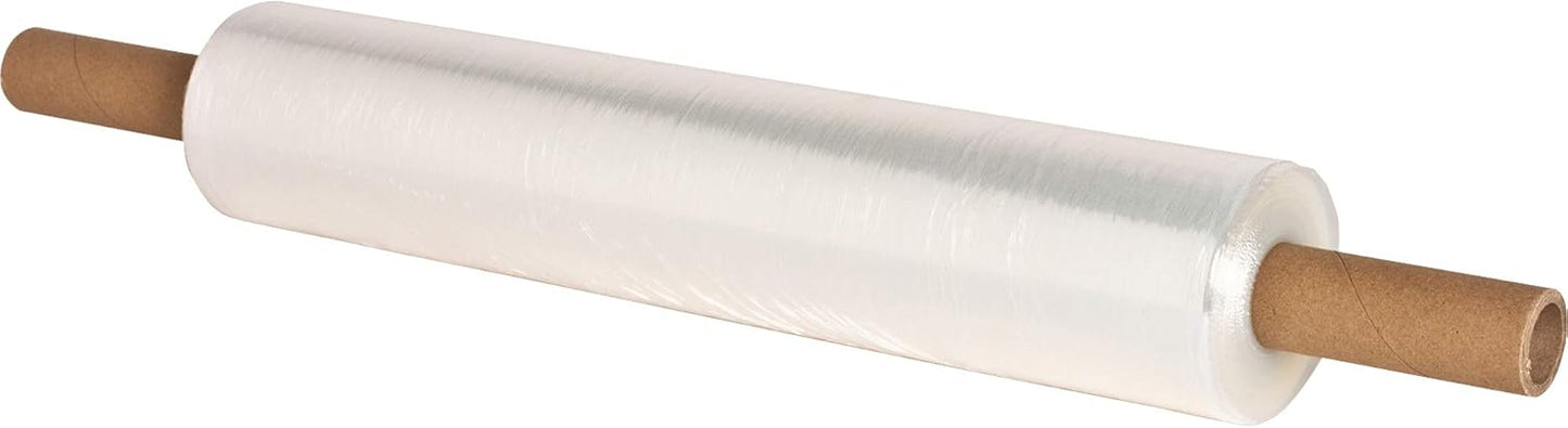 20 inch x 1000 Feet Stretch Wrap Extended Core Handle, Clear Stretch Film, 192 Rolls