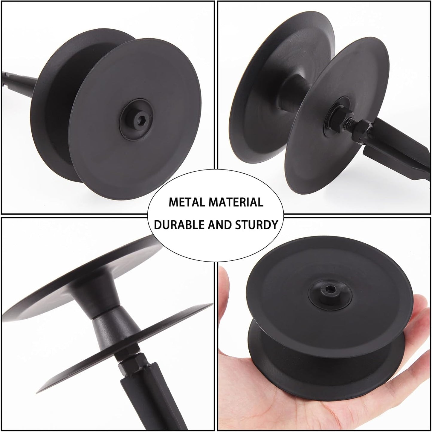 2 PCS Garden Hose Guide Spike,Hose Guide Stake Heavy Duty Pure Metal Hose Roller Guide,Keep Flowering Hose Out of Flower Beds,Rustproof Coated Garden Hose Stake for Yard,Lawn