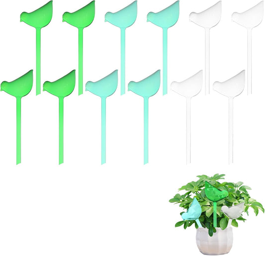 12PCS Plant Watering Globes, Bird Shaped Watering Bulbs for Outdoor Plants, Automatic Self Watering Spikes Plant Watering Bulbs for Indoor Outdoor Plants, Gifts for Plant Lovers