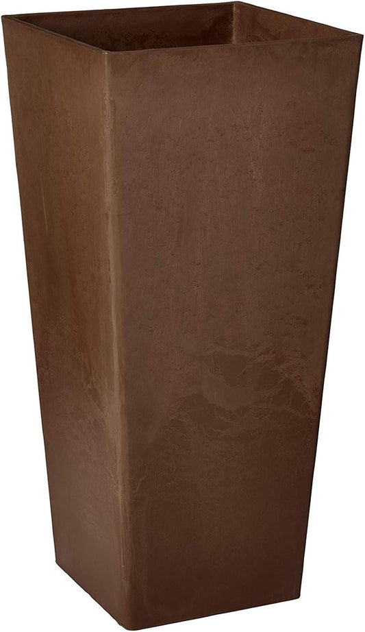 Arcadia Garden Products PSW UFH41C Contemporary Tall Square Planter, 16 by 16 by 32", Chocolate